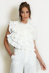 Ruffle Backless Top