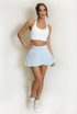 Pleated Wrap Over Tennis Skort