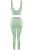 Contrast Piping Sports Bra And Legging Set 