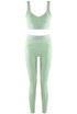 Contrast Piping Sports Bra And Legging Set 