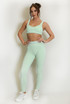 Contrast Piping Sports Bra And Legging Set 