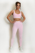 Contrast Piping Sports Bra And Legging Set 