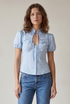 Short Sleeve Key Hole Blouse