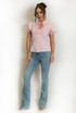 Short Sleeve Key Hole Blouse