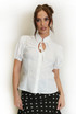 Short Sleeve Key Hole Blouse