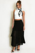Lace Flared Maxi Skirt