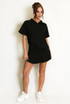 Polo Neck Shirt and Pleated Skirt Set