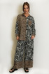 Contrast Animal Print Blouse and Trouser Set