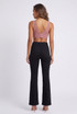 Black Extra Long Skinny Flare Fit Jeans