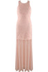 Crochet Chiffon Hem Maxi Dress