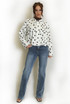 Polka Dot Bubble Hem Jacket