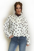 Polka Dot Bubble Hem Jacket