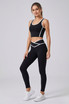 Piping Detail Vest And Legging Gym Set