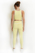Piping Detail Vest And Legging Gym Set