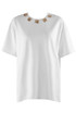T-Shirt With Metal Square Neck Detail