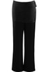 Satin Wide Leg Trouser with Sarong Overlay