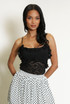 Floral Lace Ruffle Trim Bodysuit