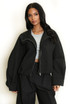 Oversized High Neck Bomber Jacket