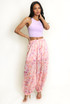 Floral Pleated Balloon Trousers