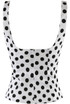 Polka Dots Square Neck Tailored Top