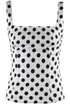 Polka Dots Square Neck Tailored Top