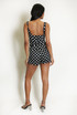 Polka Dots Square Neck Tailored Top