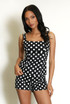 Polka Dots Square Neck Tailored Top