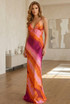 Abstract Cut Out Back Maxi Dress