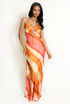 Abstract Cut Out Back Maxi Dress