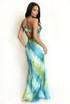 Abstract Cut Out Back Maxi Dress