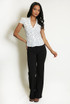 Polka Dot Ruched Blouse