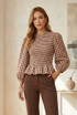 Shirred Peplum Blouse