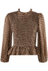 Shirred Peplum Blouse