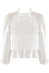 Shirred Peplum Blouse