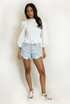 Shirred Peplum Blouse