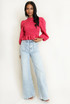 Shirred Peplum Blouse