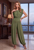 Cinched Draped Harem Jumpsuit