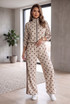 Polka Dots Zipper and Trousers Set 