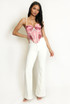 Marble Mesh Key Hole Corset Top