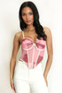 Marble Mesh Key Hole Corset Top