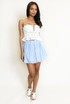 Striped Bubble Hem Mini Skirt