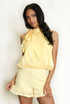Tie Neck Bubble Hem Top