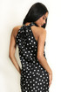 Polka Dots Asymmetric Choker Blouse