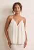Crinkle Pleat Wired Neck Cami Top