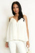 Crinkle Pleat Wired Neck Cami Top