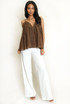 Crinkle Pleat Wired Neck Cami Top