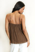 Crinkle Pleat Wired Neck Cami Top