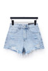 Light Wash Ripped Denim Shorts