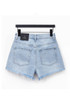 Light Wash Ripped Denim Shorts