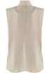 Asymmetric Wrap Sleeveless Blazer